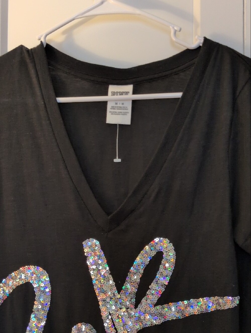 Victoria's Secret PINK  Black Tee - Picture 4 of 6